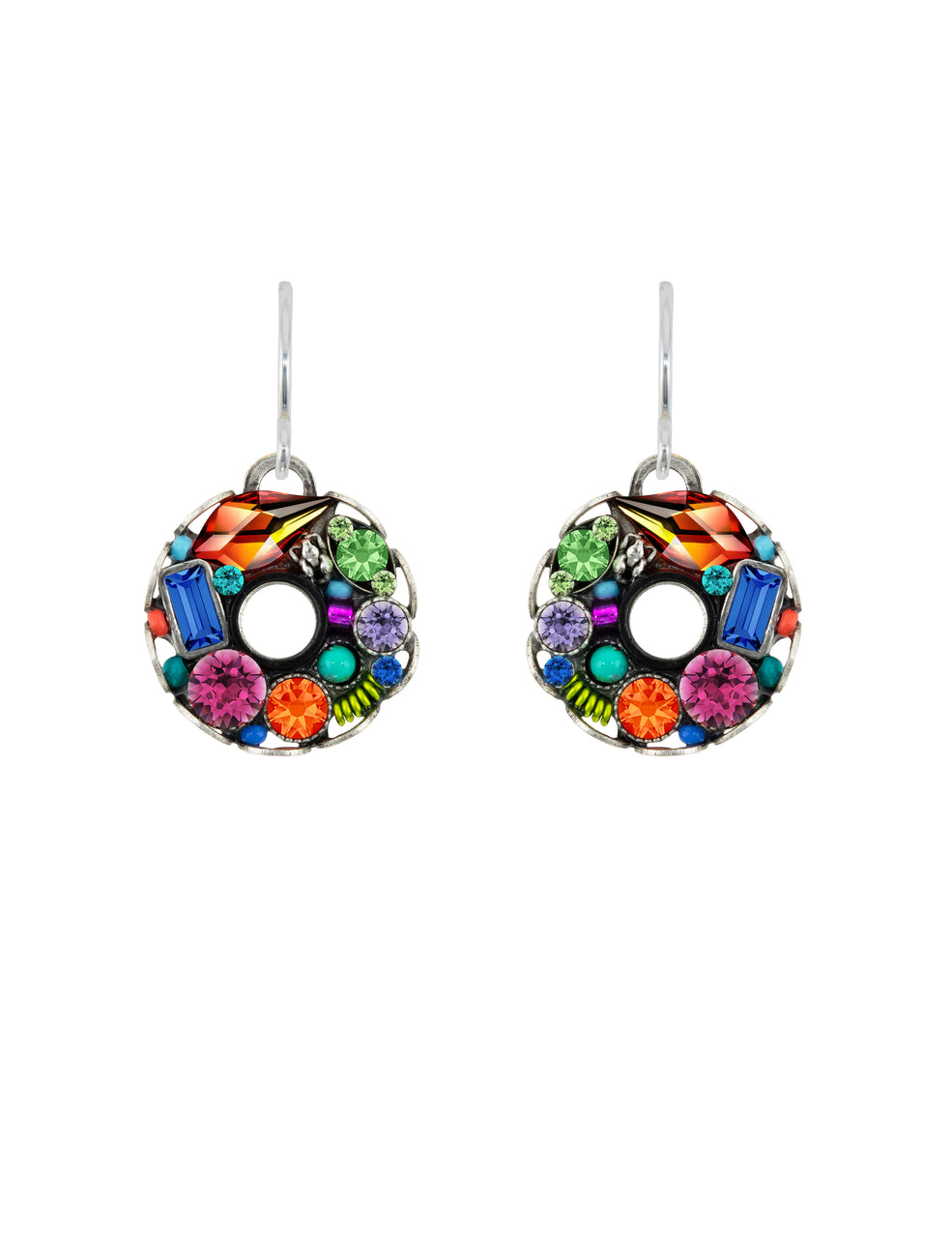 Firefly Mosaics: Bejeweled Earrings in Multi-color