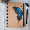 Bumble and Birch: Blue Butterfly Wood Journal