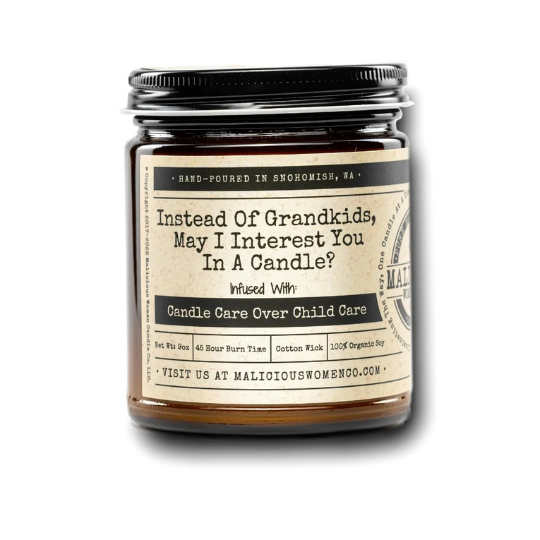 Malicious Women Candle Co: Instead Of Grandkids, May I Interest You In A Candle? Candle