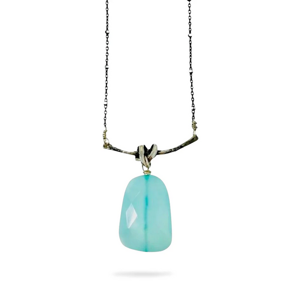 Susan Rodgers Designs: Boundless Necklace, Aqua Chalcedony