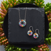 Firefly Mosaics: Bejeweled Earrings in Multi-color