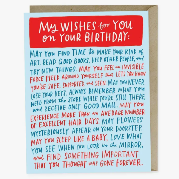 Em & Friends: Wishes for Your Birthday Card