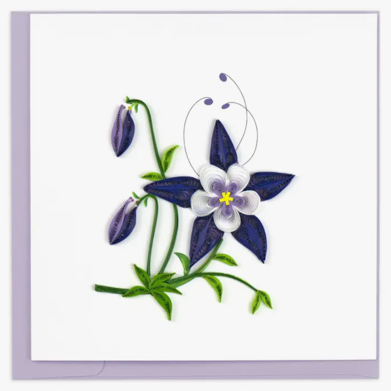 Quilling Card: Rocky Mountain Columbine