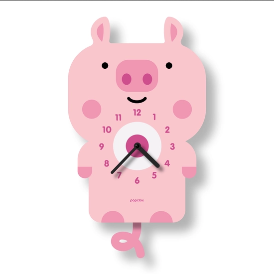 Popclox: Pig Pendulum Clock