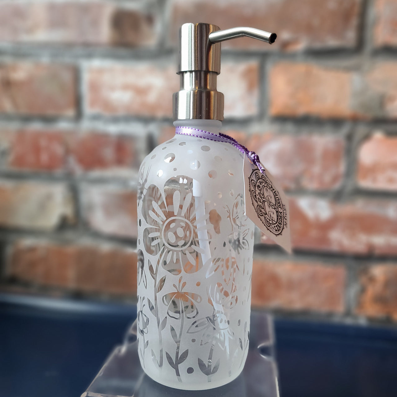 Leandra Drumm: Floral Soap/Sanitizer Dispenser