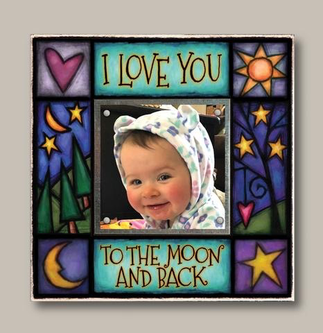 Macone Clay: I Love You to the Moon & Back Small Frame
